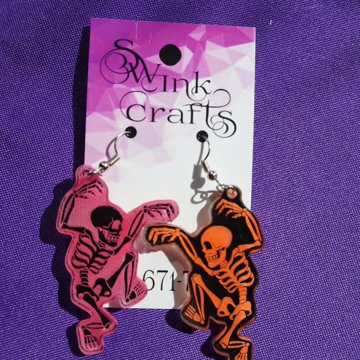 Dancing Skeleton Earrings